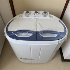 訳あり☆メルカリでも安心の日本メーカー、安くてもキチンと使える洗濯機 二槽式洗濯機 本体 ホワイト/ブルー - メルカリ