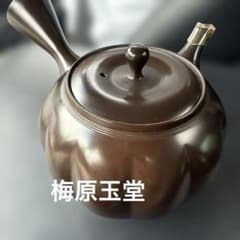 梅原玉堂】 常滑焼 希少 平菊無地急須 - メルカリ