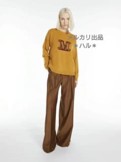 Max Mara Mロゴ ピュアカシミヤニット マスタード - メルカリ