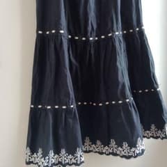 Europe vintage ヴィンテージ コットン 刺繍 ロングスカートのサムネイル