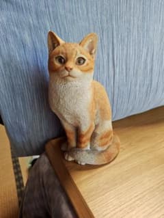 ねこ ジンジャー 置物 シンプソン作 イングランド製 アンティーク 石膏 ４kg ねこ ジンジャー 置物 シンプソン作 イングランド製