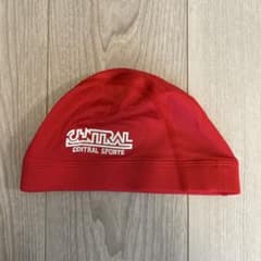 セントラルスポーツ キッズ 水泳帽 レッド Mサイズ【記名なし】のサムネイル