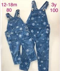 【アヤ様】80＆100 baby gap 星柄サロペットのサムネイル