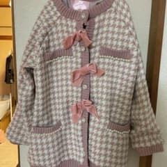 swankiss  ピンク　リボンつき　ニットカーディガンのサムネイル