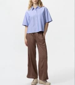 【新品未使用】UNIQLO JW ANDERSON 半袖シャツ ストライプ Mのサムネイル