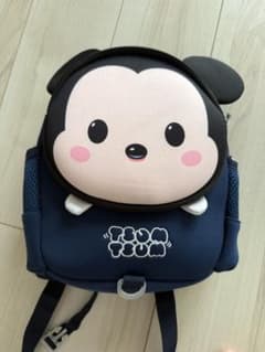 ミッキー顔デザイン リュック ネイビーのサムネイル
