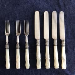 白蝶貝 デザート用 ナイフとフォーク - メルカリ