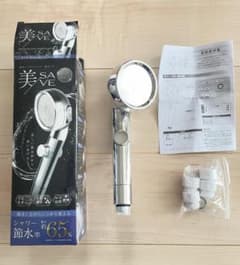 美SAVE シャワーヘッド（クロムメッキ調）約65%節水 エコ 多機能節約 美品のサムネイル