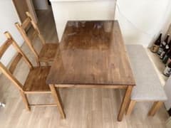 【引取限定】IKEA インゴー＆イーバル2脚＋ベンチ ブライワックス塗装 引取限定】IKEA インゴー＆イーバル2脚＋ベンチ ブライワックス塗装