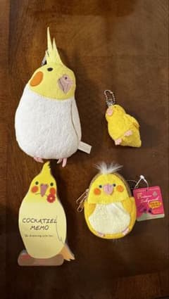 小鳥 オカメインコ パスケース 小物入れ メモ帳 4点セットのサムネイル