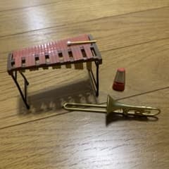 ミニチュア 楽器セット 木琴 トロンボーン メトロノームのサムネイル