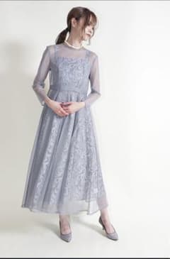 値下げ！　VALERIANE ジャガードエプロンワンピースのサムネイル