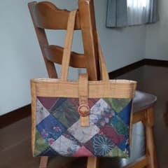 大島紬使用のバッグ☆パッチワーク☆着物リメイク - メルカリ