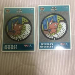 マンホールカード　ムジナモン　2枚セットのサムネイル