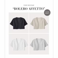 FOXEY Affetto ボレロ 38 ホワイト 半袖 カーディガンフォクシー FOXEY Affetto ボレロ 38 ネイビー 半袖 カーディガンフォクシー