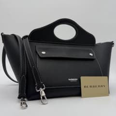 美品 バーバリー レザー 2way ソフトポケット ショルダーバッグ 