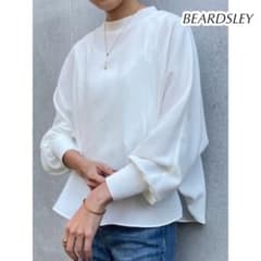 BEARDSLEY ビアズリー ニットコンビドルマンブラウス ホワイト