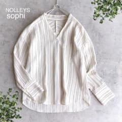 @【36】NOLLEYS sophi ストライプ 長袖 ブラウス