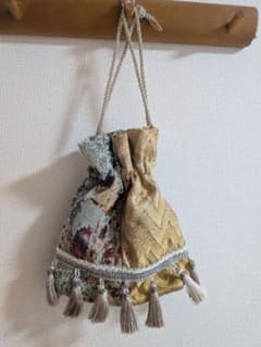 【dignity closet】巾着bag　美品　LoulouBag　イエローのサムネイル