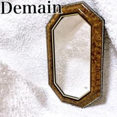 【美品】ドマンDemain イタリア製☆ ウォールミラー 　アンティーク姿見 極希少】イタリア製 Demain ドマン ウォールミラー 金彩 アンティーク
