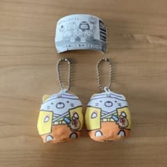 스미코구라시 만마루 봉제인형 마스코트 고양이·모모타로×2