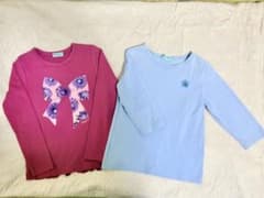 【hakka kids 120 130 】長袖•七分袖Tシャツ 2枚セット☆のサムネイル