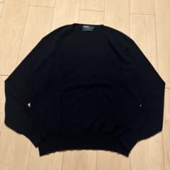 90s ラルフローレン カシミヤ100%ニット セーター ポニー無し ネイビー