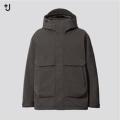 +J UNIQLO ユニクロ ジルサンダー ハイブリッドダウン　ダークグレーのサムネイル