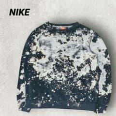 希少】NIKE ユニセックス ブリーチ加工 スウェット 黒 y2k - メルカリ