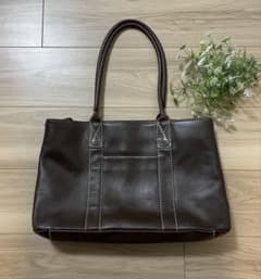 ★美品【本革・レザートートバッグ】 ビジネスバッグ／ダークブラウン／日本製★