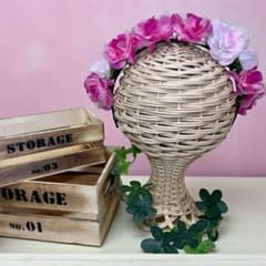 【七五三・発表会に】女の子 簡単ヘアセット カチューシャ　華やか造花×ビーズ