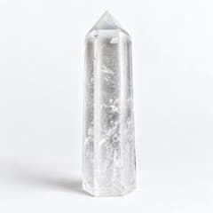 天然白水晶 ポイント 水晶柱 六角柱 クリスタル 原石 インテリア 約6.7cm