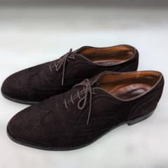 ALDEN オールデン スエード ウィングチップ ブラウン USA製 11D - メルカリ