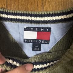 TOMMY HILFIGER ベージュ Vネックセーター Lのサムネイル