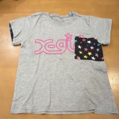 X-girl 半袖Tシャツ グレー 星柄ポケットのサムネイル