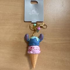 ディズニーストア スティッチ ダブルアイスクリーム キーホルダー