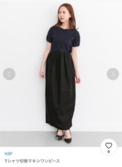 KBF Tシャツ切替えマキシワンピース　ロングワンピースのサムネイル