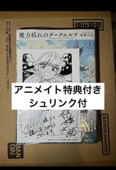 魔力枯れのダークエルフ 1巻初版本 第一巻初版 アニメイト特典