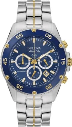 BULOVA MarineStar 98B400 クロノグラフ ブルーダイアル - メルカリ