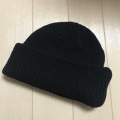 ニット帽 ニットキャップ 黒 浅めのサムネイル