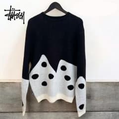 新品未使用Stussy ドット柄 クルーネックニット S - メルカリ