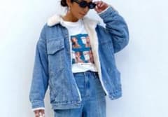 sudo denim boa jk fluffy fake fur - メルカリ