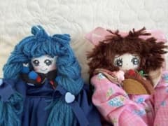 ハンドメイド 布人形 カントリードール ペア 置物 インテリア セット売り 癒しのサムネイル