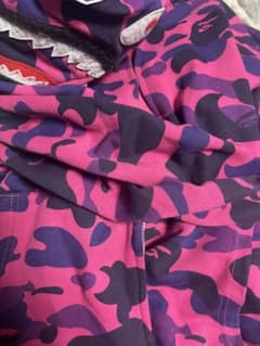 A BATHING APE Shark Hoodie Pink Camo - メルカリ