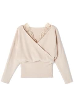GRL レースドッキングカシュクールニットトップスのサムネイル