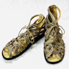 【美品✨】Ganter ガンター ドイツ製 ローマシューズ ゴールド 23.5