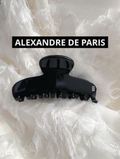 新品未使用ALEXANDRE DE PARIS ブラック ヘアクリップ☆シンプル