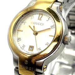 【稼動品】GUCCI グッチ 8900L コンビ デイト ゴールド 腕時計