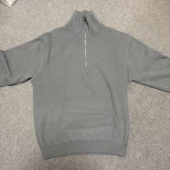 DRAW FIT ハーフジップニット グレーのサムネイル