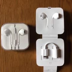 iPhone 純正イヤホン2種セット 変換アダプター付き 新品未使用のサムネイル